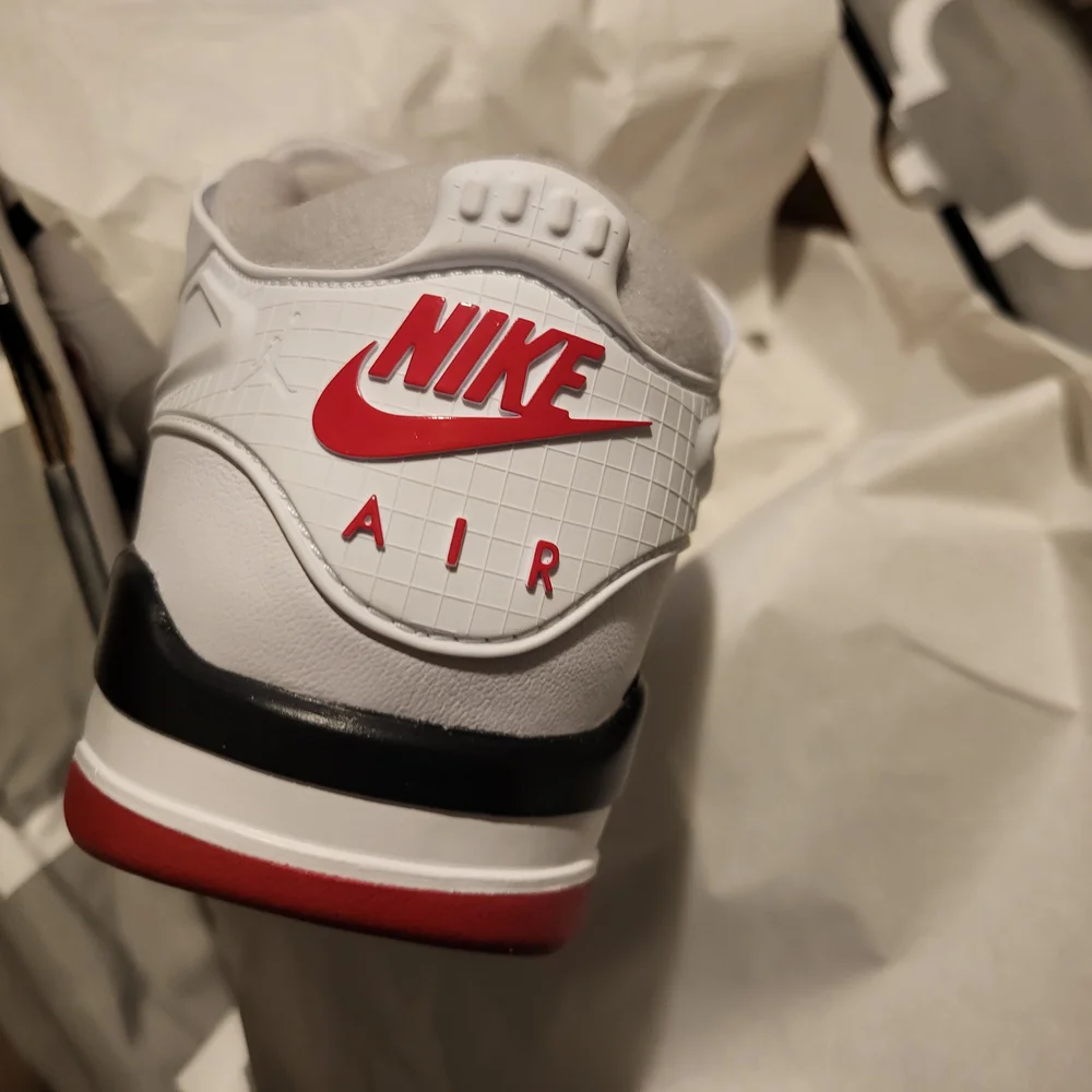 Jordan White and Red Sneakers Retro-Inspired Design - Picture 8 of 8